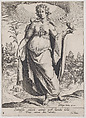 Peace, from "Virtues and Vices", Zacharias Dolendo  Netherlandish, Engraving; New Hollstein's first of two