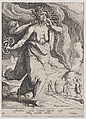 Envy, from "Virtues and Vices", Zacharias Dolendo  Netherlandish, Engraving; New Hollstein's first of two