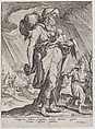 Poverty, from "Virtues and Vices", Zacharias Dolendo  Netherlandish, Engravin; New Hollstein's first of two