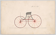 Side Bar Gig Wagon # 4191, Brewster & Co. American, Graphite, pen and black ink, watercolor and gouache