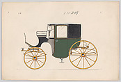 Coupé #4209, Brewster & Co.  American, Pen and black ink, watercolor and gouache