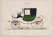 Chariot #3388, Brewster & Co. American, Pen and black ink, watercolor and gouache with gum arabic.