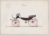 Caleche #3113, Brewster & Co. American, Pen and black ink, watercolor and gouache with gum arabic