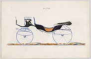 Vis-à-vis #526, Brewster & Co. American, pen and black ink, watercolor and gouache with gum arabic