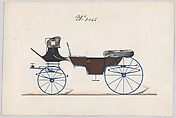 Vis-à-vis/Brett #3062, Brewster & Co. American, Pen and black ink, watercolor and gouache with gum arabic with metallic ink