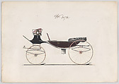 Vis-à-vis/Brett #3074, Brewster & Co. American, Pen and black ink, watercolor and gouache with gum arabic and metallic ink