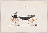 Vis-à-vis/Brett #3093, Brewster & Co. American, pen and black ink, watercolor and gouache with gum arabic