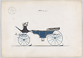 Vis-à-vis #3151, Brewster & Co. American, Pen and black ink, watercolor and gouache