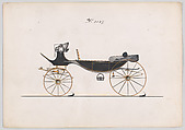 Vis-à-vis #3187, Brewster & Co. American, Pen and black ink, watercolor and gouache