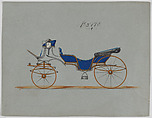Vis-à-vis #3880, Brewster & Co. American, Pen and black ink, watercolor and gouache with gum arabic