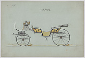 Vis-à-vis #3996, Brewster & Co. American, Pen and black ink watercolor