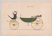 Barouche #4160, Brewster & Co.  American, Pen and black ink, watercolor and gouache