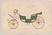 Vis-à-vis #4182, Brewster & Co.  American, Pen and black ink, watercolor and gouache