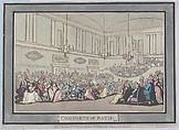 Comforts of Bath, Plate 4, Thomas Rowlandson (British, London 1757–1827 London), Hand-colored etching and aquatint