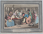Comforts of Bath, Plate 4, Thomas Rowlandson (British, London 1757–1827 London), Hand-colored etching and aquatint