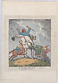 A Land Storm, or Jack Tars Out of Their Element, Thomas Rowlandson  British, Hand-colored etching
