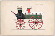 Wagonette Break #4213, Brewster & Co. American, Pen and black ink, watercolor and gouache