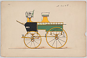 Wagonette Break #4138, Brewster & Co.  American, Pen and black ink, watercolor and gouache