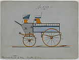 Wagonette Break #3703a, Brewster & Co. American, Graphite, pen and black ink, watercolor and gouache with gum arabic