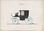 Design for Coupé, no. 3081, Brewster & Co.  American, Pen and black ink, watercolor and gouache with gum arabic