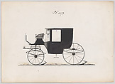 Design for Coupé, no. 3077, Brewster & Co.  American, Pen and black in, watercolor and gouache with gum arabic