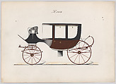 Design for Coupé, no. 3023, Brewster & Co.  American, Pen and black ink, watercolor and gouache with gum arabic and metallic ink