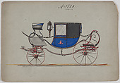 D'Orsay #3820, Brewster & Co.  American, Pen and black ink, watercolor and gouache, with gum arabic and metalic paint.