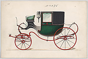 Chariot D'Orsay #4075, Brewster & Co.  American, Pen and black ink , watercolor and gouache with gum arabic