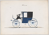Design for Coupé, no. 3142, Brewster & Co.  American, Pen and black ink, watercolor and gouache