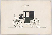 Design for Coupé, no. 3160, Brewster & Co.  American, Pen and black ink, watercolor and gouache, with metallic ink