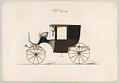 Design for Coupé, no. 3246, Brewster & Co.  American, Pen and black ink, watercolor and gouache with gum arabic and metallic ink.