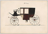 Design for Coupé, no. 3263, Brewster & Co.  American, Pen and black ink, watercolor and gouache with gum arabic and metallic ink