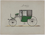 Coupé #3857, Brewster & Co. American, Pen and black ink, watercolor and gouache with gum arabic