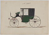 Coupé #3902, Brewster & Co. American, Pen and black ink, watercolor and gouache with gum arabic and metallic ink