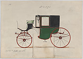 Design for Coupé, no. 4071, Brewster & Co. (American, New York), Pen and black ink, watercolor and gouache with gum arabic