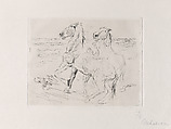 Horses on the Beach (Pferde am Strand), Max Liebermann  German, Etching; one state, one impression