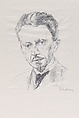 Portrait of Karl Scheffler, from 9 Lithographs, Max Liebermann  German, Lithograph; proof