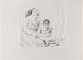 Caretaker with Child (Wärterin mit Kind), from 9 Lithographs, Max Liebermann  German, Lithograph; proof