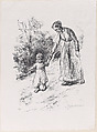 Nurse with Child (Warterin mit Kind), from Jahrbuch der Original Graphik, Max Liebermann  German, Lithograph
