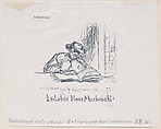 Book-plate Ex-libris Haus Markowski, Max Liebermann  German, Line block; proof