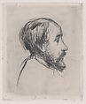 Portrait of Edgar Degas, Marcellin Desboutin  French, Drypoint
