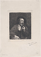 L'Auteur fumant, à mi-corps, Marcellin Desboutin French, Etching, drypoint, and roulette; second state of two