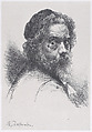Portrait of the artist, Marcellin Desboutin  French, Lithograph