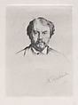Portrait of Edmond de Goncourt, Marcellin Desboutin  French, Drypoint