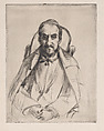 Portrait of an unknown man, Marcellin Desboutin  French, Drypoint
