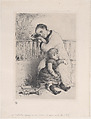 Le Repos de bébé, Marcellin Desboutin  French, Drypoint; second state of three