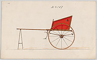 Mail Cart #4107, Brewster & Co.  American, Pen and  lack ink, watercolor and gouache with gum arabic