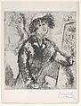 Self-Portrait with Easel, Marc Chagall (French, Vitebsk 1887–1985 Saint-Paul-de-Vence), Etching and aquatint