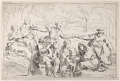 A Party Eating Outdoors, Anne Claude Philippe de Tubières, comte de Caylus French, Etching