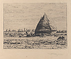 The Straw Bale, Jean Ferdinand Chaigneau French, Etching